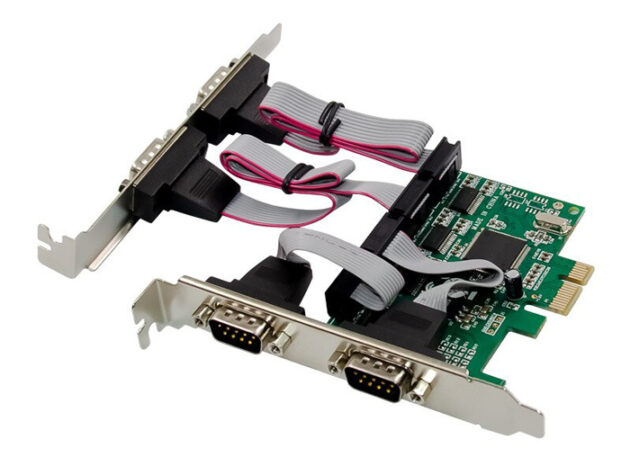 POWERTECH κάρτα επέκτασης PCIe σε 4x RS232 ST310, CH384L