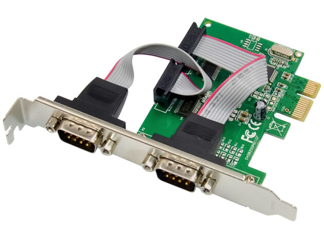 POWERTECH κάρτα επέκτασης PCIe σε 2x RS232 ST37, 115.2Kbps