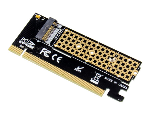 POWERTECH κάρτα επέκτασης 16x PCIe σε M.2 M Key NVMe ST529