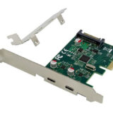 POWERTECH κάρτα επέκτασης PCIe σε 2x USB-C ST614, ASM1142