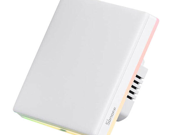 SONOFF smart διακόπτης T5-1C-86 με LED φωτισμό, μονός, Wi-Fi, λευκός