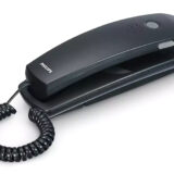 PHILIPS ενσύρματο τηλέφωνο TD2801B/00, επιτραπέζιο ή επιτοίχιο, μαύρο
