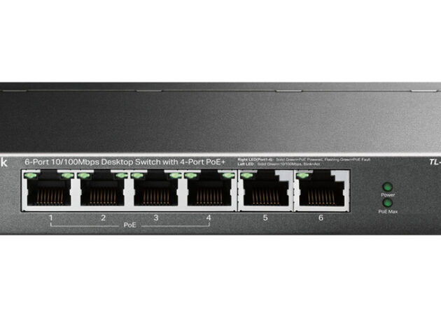 TP-LINK desktop switch TL-SF1006P, 6-Port 10/100Mbps, 4x PoE+, Ver. 1.0