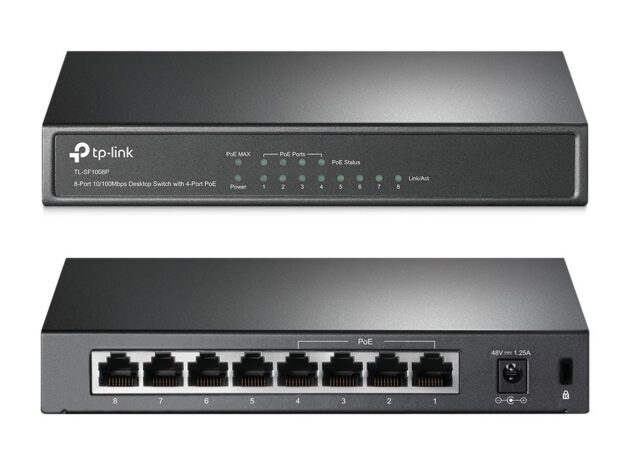 TP-LINK Desktop Switch TL-SF1008P 8 Θυρών, με 4-port POE, Ver. 6.0