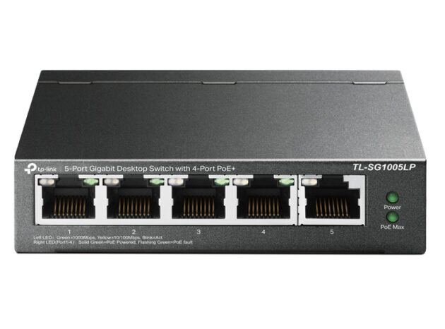 TP-LINK desktop switch TL-SG1005LP, 5-Port Gigabit, 4x PoE+, V4.0