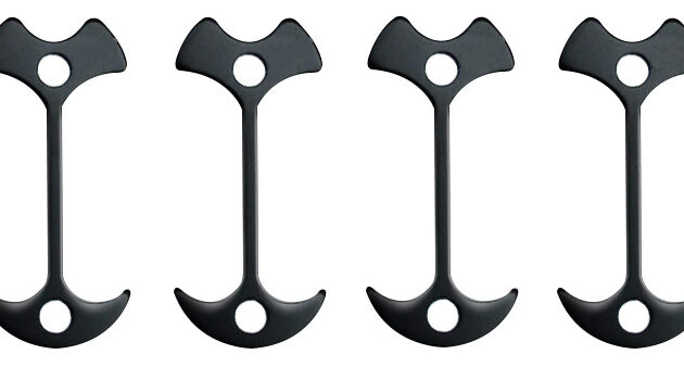 POWERTECH πασαλάκια σκηνής για ξύλινο δάπεδο TOOL-0071, μαύρο, 4τμχ