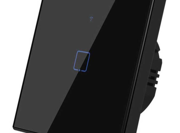 SONOFF smart διακόπτης ΤΧ-T3EU1C, αφής, Wi-Fi, μονός, μαύρος