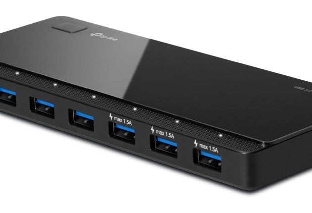 TP-LINK USB hub UH700, 7x θυρών, 5Gbps, 5V/1.5A, USB σύνδεση, μαύρο