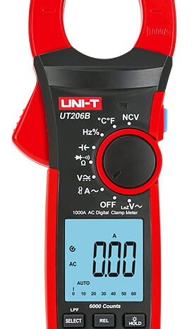 UNI-T πολύμετρο & αμπεροτσιμπίδα UT206B, 1000A AC, NCV, True RMS