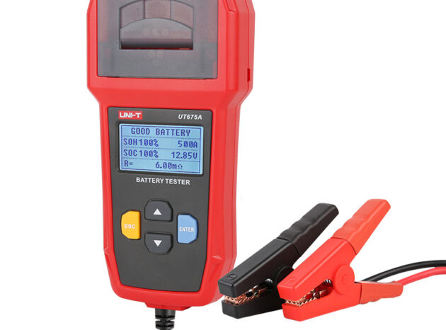 UNI-T tester μπαταρίας αυτοκινήτων UT675A με κροκοδειλάκια & εκτυπωτή