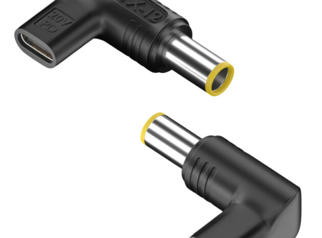 POWERTECH αντάπτορας τροφοδοσίας laptop YX-12, USB-C σε Lenovo/IBM 7.9x5.5mm, μαύρος