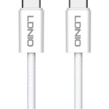 LDNIO καλώδιο USB-C LC901C, 65W PD, 480Mbps, 1m, λευκό