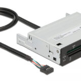 DELOCK USB 9-pin card reader 91708, CF/SD/XD/MS/Micro SD/USB, 3.5" bay