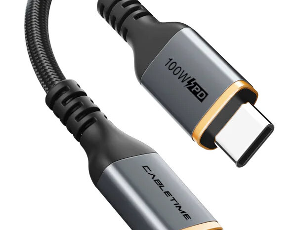 CABLETIME καλώδιο USB-C CT-CM100, 100W PD, 2m, μαύρο