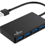 POWERTECH USB hub PT-1145, 4x θυρών, 5Gbps, USB σύνδεση, μαύρο